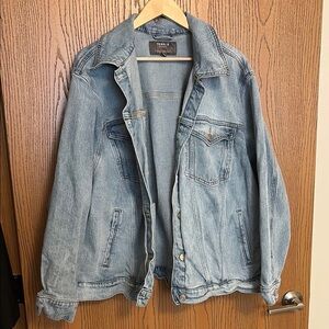 Medium to light wash denim jacket